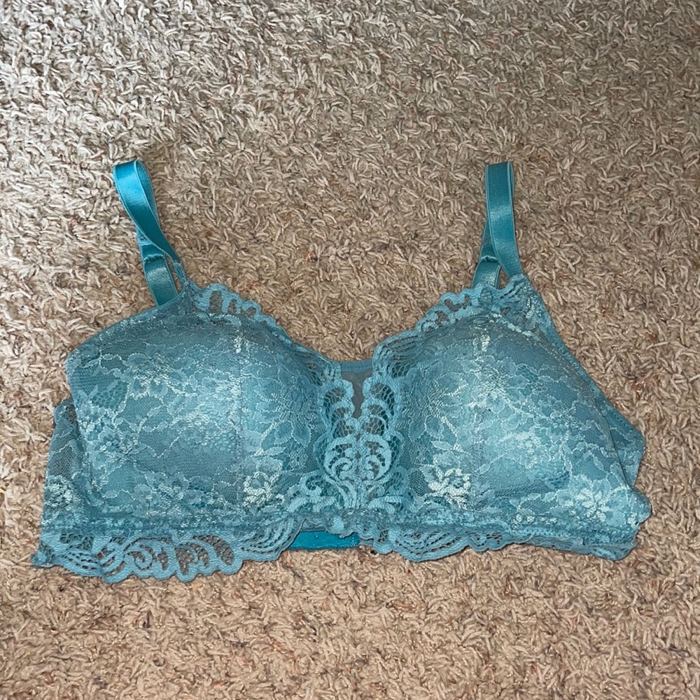 Blue lacy bralette